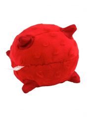 Сенсорный плюшевый мяч для щенков PUPPY SENSORY BALL с ароматом говядины, красный