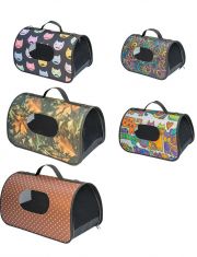Сумка-переноска для животных Дарэлл Eco Турне жёсткая из нейлона с рисунком