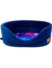 Лежанка для животных Zooexpress Космос из мебельной ткани, синяя