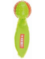 Игрушка для собак MPets мяч-пищалка с хвостом, цвет зеленый