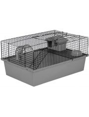 Клетка для мелких грызунов Дарэлл Eco Терри-1 укомплектованная, 1 этаж, серый/черный