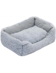 Лежак для животных Дарэлл Furry прямоугольный, пухлый с подушкой, серый
