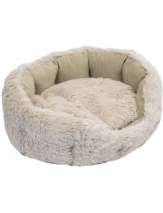 Лежак для животных Дарэлл Furry овальный, пухлый с подушкой, бежевый