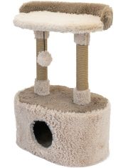 Домик-когтеточка для кошек Дарэлл Винни Пух-1 овальный с полкой, коричневая