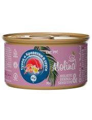 Molina Консервы для кошек Тунец и Креветки в соусе