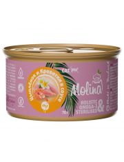 Molina Консервы для кошек Цыпленок и Креветки в соусе