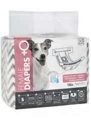 Подгузники для собак (девочка), Female Dog - S, черно-белые