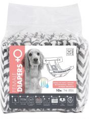 Подгузники для собак (девочка), Female Dog - L, черно-белые