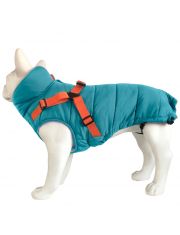Попона для собак Triol  Outdoor Active утепленная со шлейкой, бирюзовая