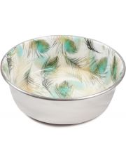 Миска для животных Triol Перышки металлическая на резинке