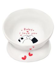 Миска для кошек Triol С любовью керамическая на ножке