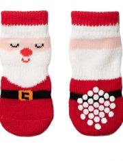 Носки для собак Triol New Year Дед Мороз с противоскользящим покрытием