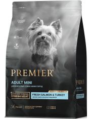 Корм сухой для собак мелких пород Premier Dog Salmon&Turkey ADULT Mini Свежее филе лосося с индейкой