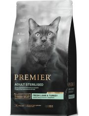 Корм сухой для кошек Premier Cat Lamb&Turkey STERILISED Свежее мясо ягненка с индейкой