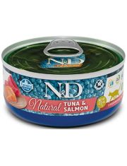 Консервы для кошек Farmina N&D NATURAL Tuna & Salmon с тунцом и лососем