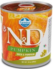 Консервы для собак Farmina N&D PUMPKIN Duck & Pumpkin Adult с уткой и тыквой, беззерновые