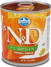 Консервы для собак Farmina N&D PUMPKIN Venison & Pumpkin Adult с олениной и тыквой, беззерновые
