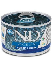 Консервы для собак Farmina N&D OCEAN Herring & Shrimps Adult Mini мини пород с сельдью и креветками, беззерновые