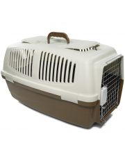 Переноска для животных Triol из пластика с металлической дверцей, капучино