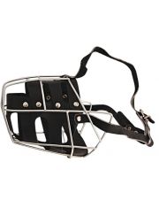 Намордник для собак Gamma №4 металлический с кожаным вкладышем