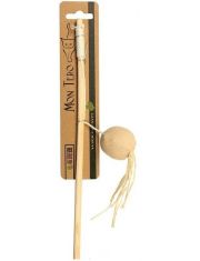 Удочка-дразнилка для кошек Mon Tero Шарик с кошачьей мятой, бежевая