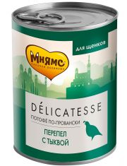 Консервы для щенков Мнямс Delicatesse Потофё по-провански Перепел с тыквой (паштет)