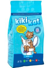 Бентонитовый наполнитель для кошачьего туалета "KikiKat" супер-белый комкующийся