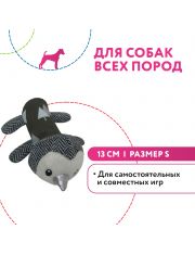 Petpark игрушка для собак Пингвин разноцветный, с пищалкой, размер S
