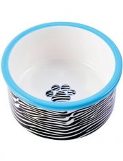 Миска Mr.Kranch керамическая для собак Зебра