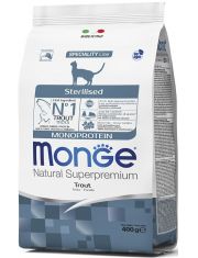 Сухой корм для кошек Monge Speciality Line Monoprotein Sterilised стерилизованных Форель