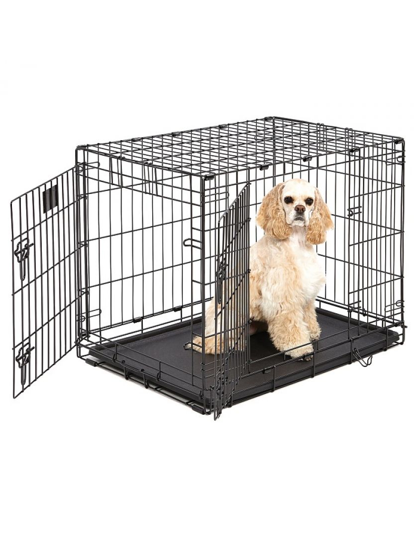 Клетка для собак MidWest Life Stages 2 двери, черная, купить в  интернет-магазине Филя с быстрой доставкой в Санкт-Петербурге