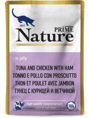 Влажный корм для кошек PRIME NATURE Тунец с курицей и ветчиной в желе