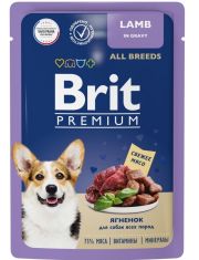 Влажный корм для собак всех пород Brit Premium Ягненок в соусе