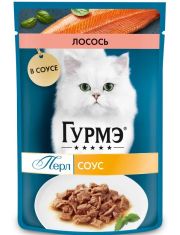 Влажный корм для кошек Гурмэ® Перл Нежное филе с лососем в соусе