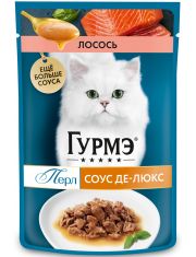Влажный корм для кошек Гурмэ® Перл Соус Де-люкс Лосось в роскошном соусе