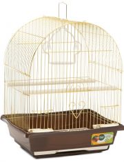 Клетка для птиц Triol 1000G с полукруглой крышей, золото, коричневая