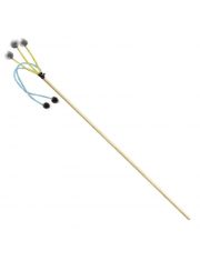 Удочка-дразнилка для кошек Gamma Триумф с ленточками и меховыми шариками