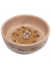 Миска для животных Triol Кошечка керамическая