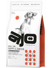 Сухой корм для щенков средних и крупных пород AJO Dog Puppy&Junior Индейка с гречкой