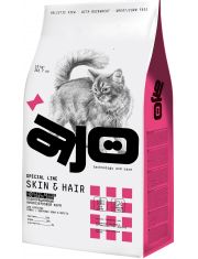 Сухой корм для кошек AJO Cat Skin&Hair Лосось с индейкой