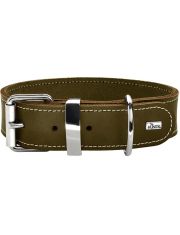 Ошейник для собак Hunter Aalborg Special кожа, оливковый