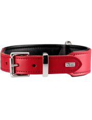 Ошейник для собак Hunter Basic кожа, красный/черный