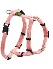 Шлейка для собак Hunter Tripoli светоотражающая, нейлон, розовая