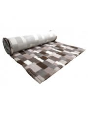 Коврик для собак ProFleece В Клетку меховой, лиловый/шоколадный