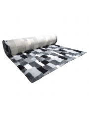 Коврик для собак ProFleece В Клетку меховой, черный/белый