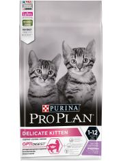 Сухой корм Pro Plan для котят с чувствительным пищеварением или с особыми предпочтениями в еде, с высоким содержанием индейки