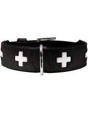Ошейник для собак Hunter Swiss кожа, черный