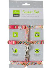 Шлейка для кошек и собак Hunter Smart Seventies нейлон, розовая