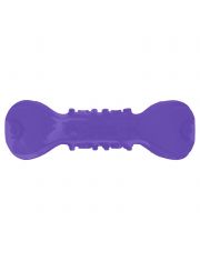 Игрушка Mr.Kranch для собак Гантель дентальная с пищалкой фиолетовая с ароматом сливок