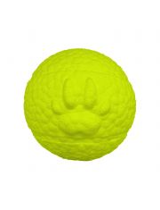 Игрушка Mr.Kranch для собак Мяч с лапкой 8 см неоновая желтая